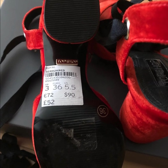 TopshopRoyal Glitter Lace-Up Sandals, US 5.5 - Picture 4 of 8